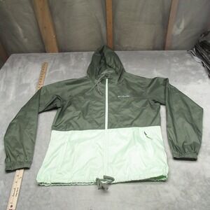 Columbia Jacket Women Medium Green Flash Forward Lightweight Windbreaker Hiking